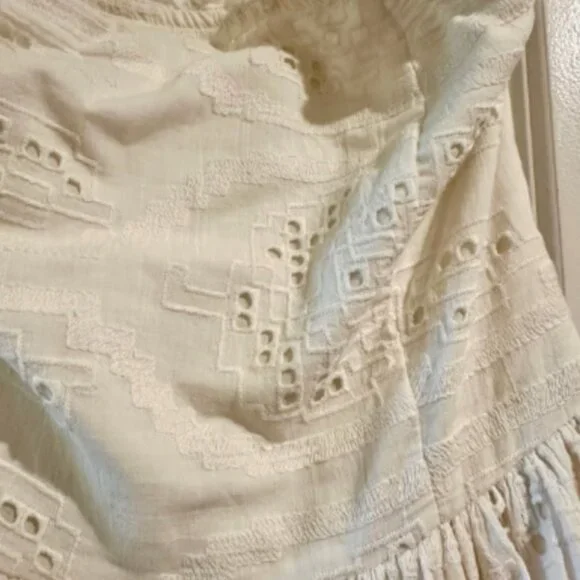 Anthropologie Forever That Girl Ruffle Tube Mini Dress White XS Strapless - Picture 3 of 5